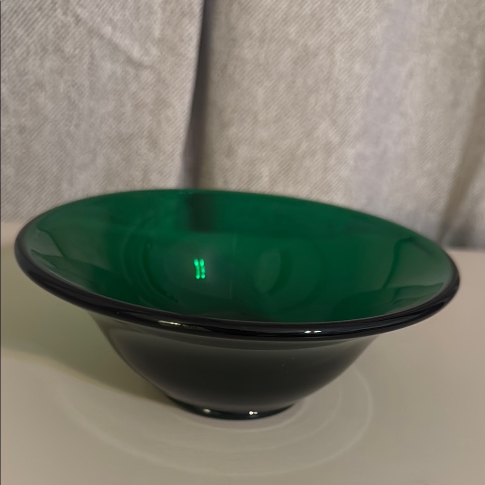 Elegant Green Glass Bowl